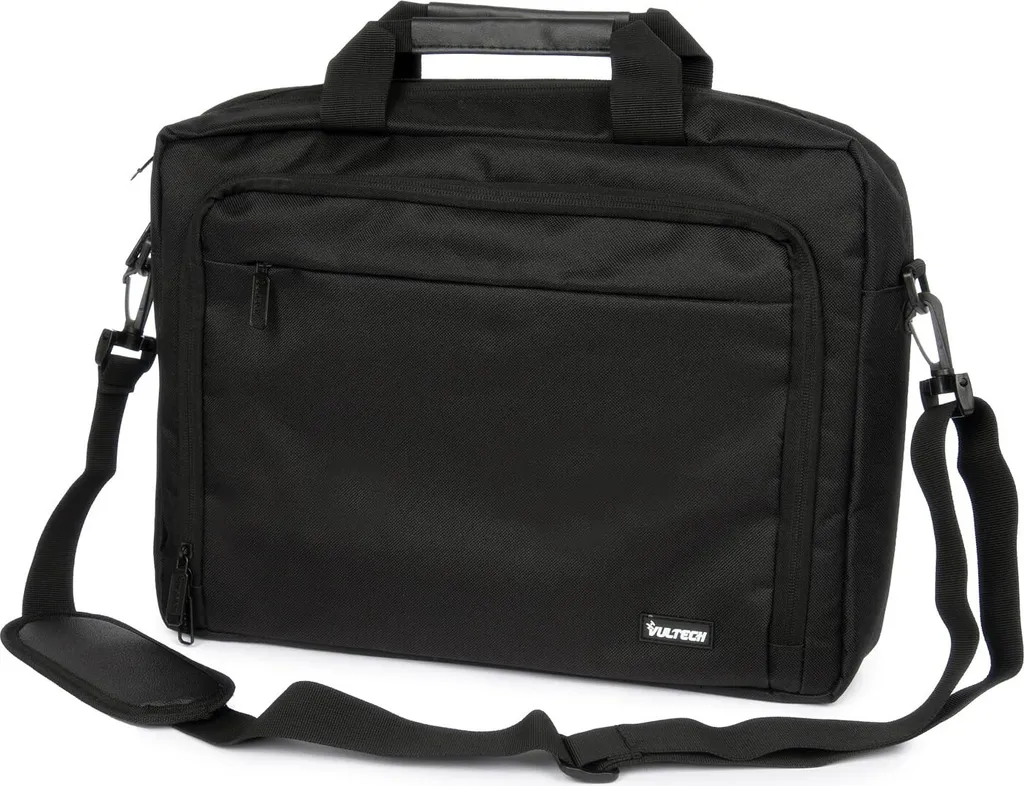 Sac Ordinateur 15.6 VulTech Rembourré Noir avec Bandoulière Confort