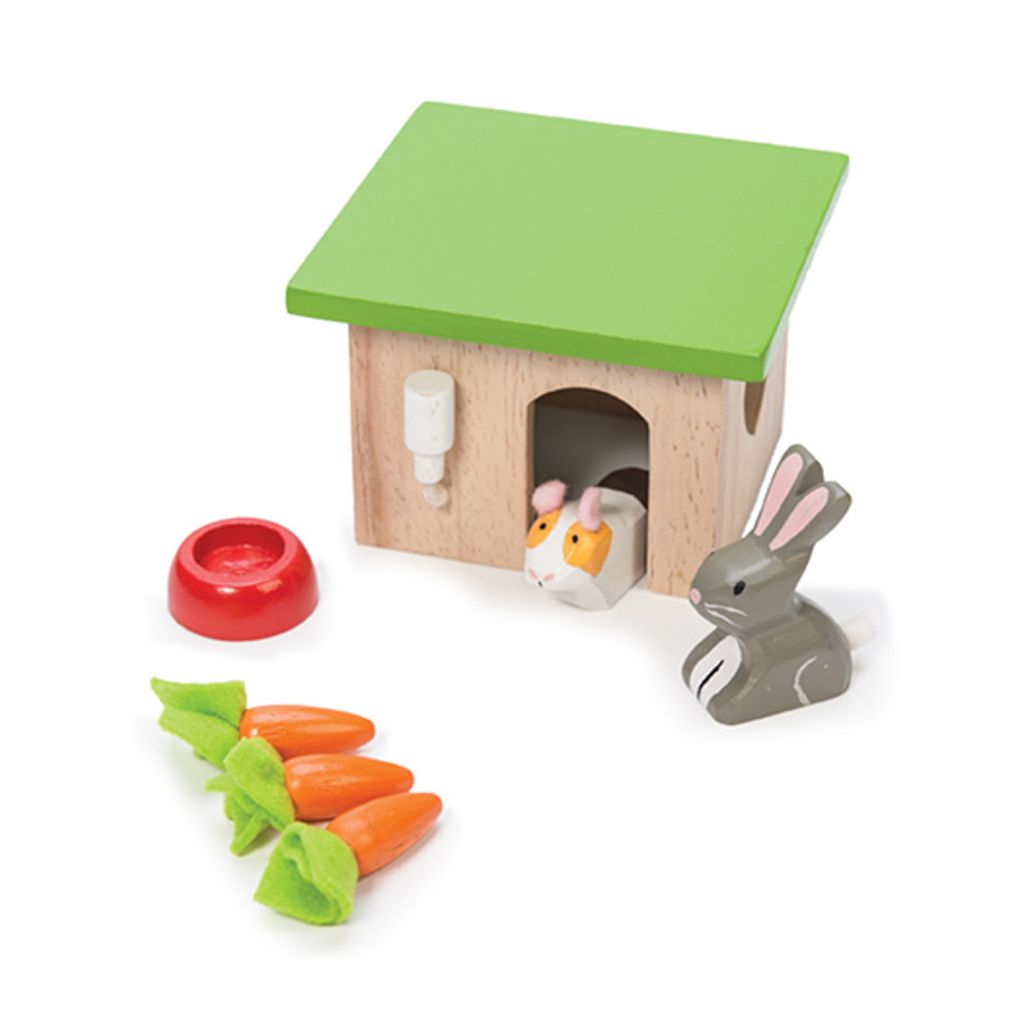 Le Toy Van ME045 "Hase & Merrschweinchen" Tier Set 1:12 für Puppenhaus