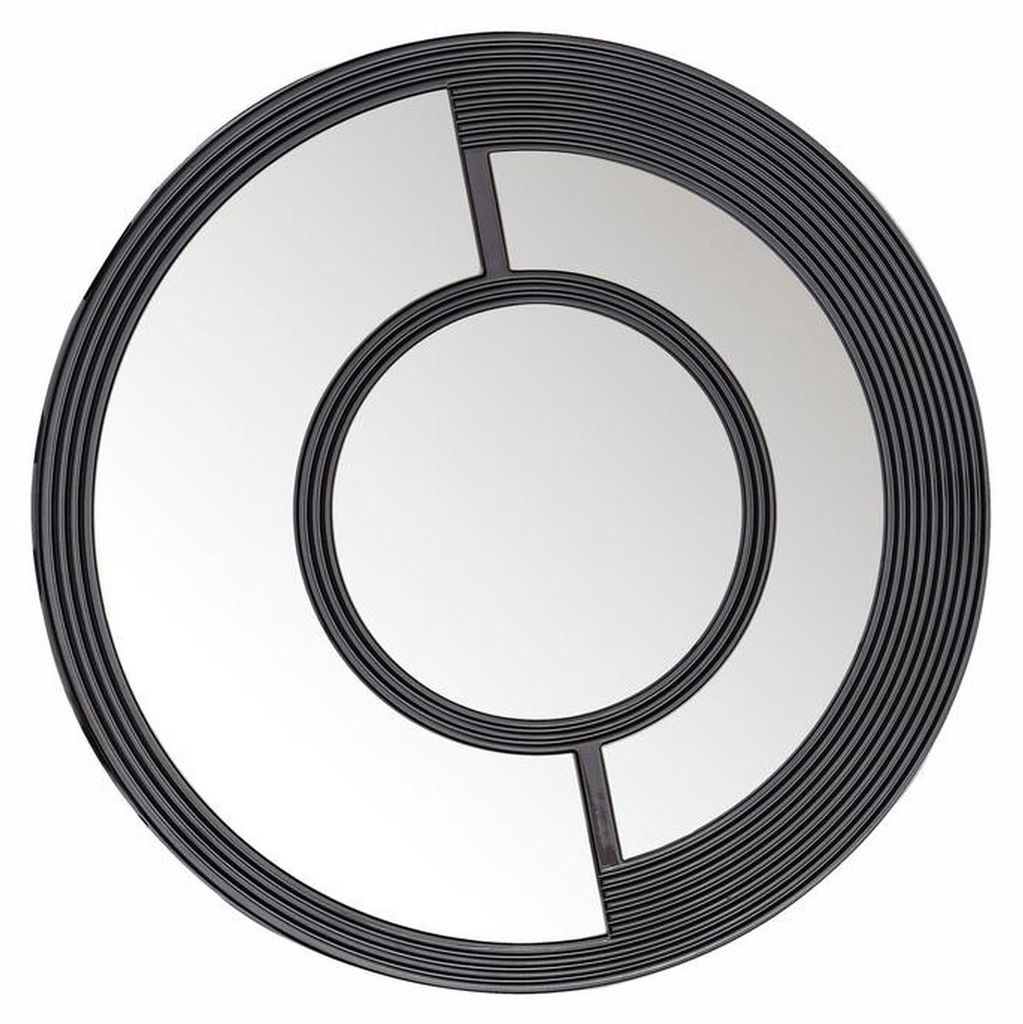 Wandspiegel Rund Speigel Dekorative Modern Design Wohnzimmer Schwarz