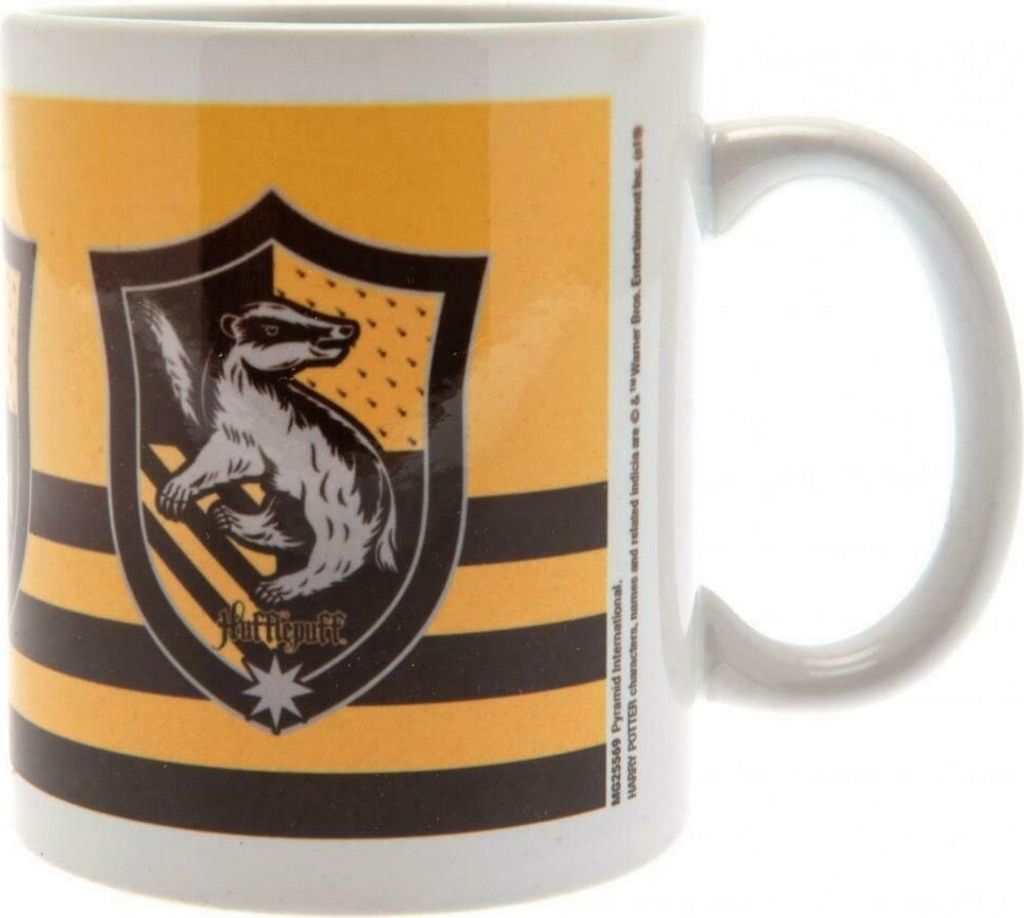 Harry Potter - Kaffeebecher, Hufflepuff PM2867 (Einheitsgröße) (Gelb/Schwarz)