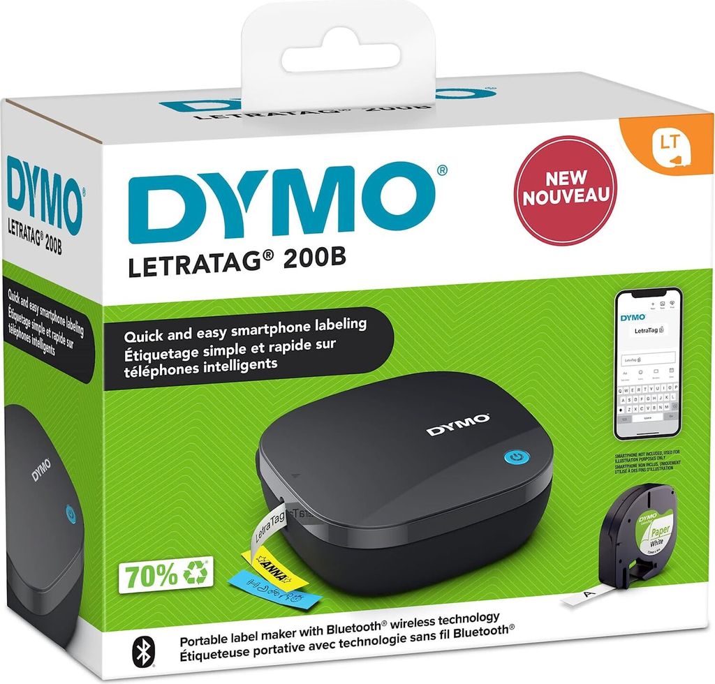 DYMO LetraTag LT-200B | Bluetooth schwarz | App-gesteuert Produktbild 4
