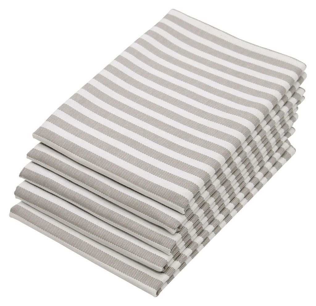 5er Set Geschirrtücher gestreift, 100% Baumwolle, 50x70 cm, Produktbild 