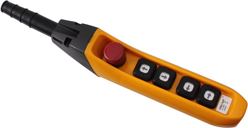 Hängetaster Kran Steuerung Steuerflasche Steuerschalter Elektrische Seilwinde 4-Tasten