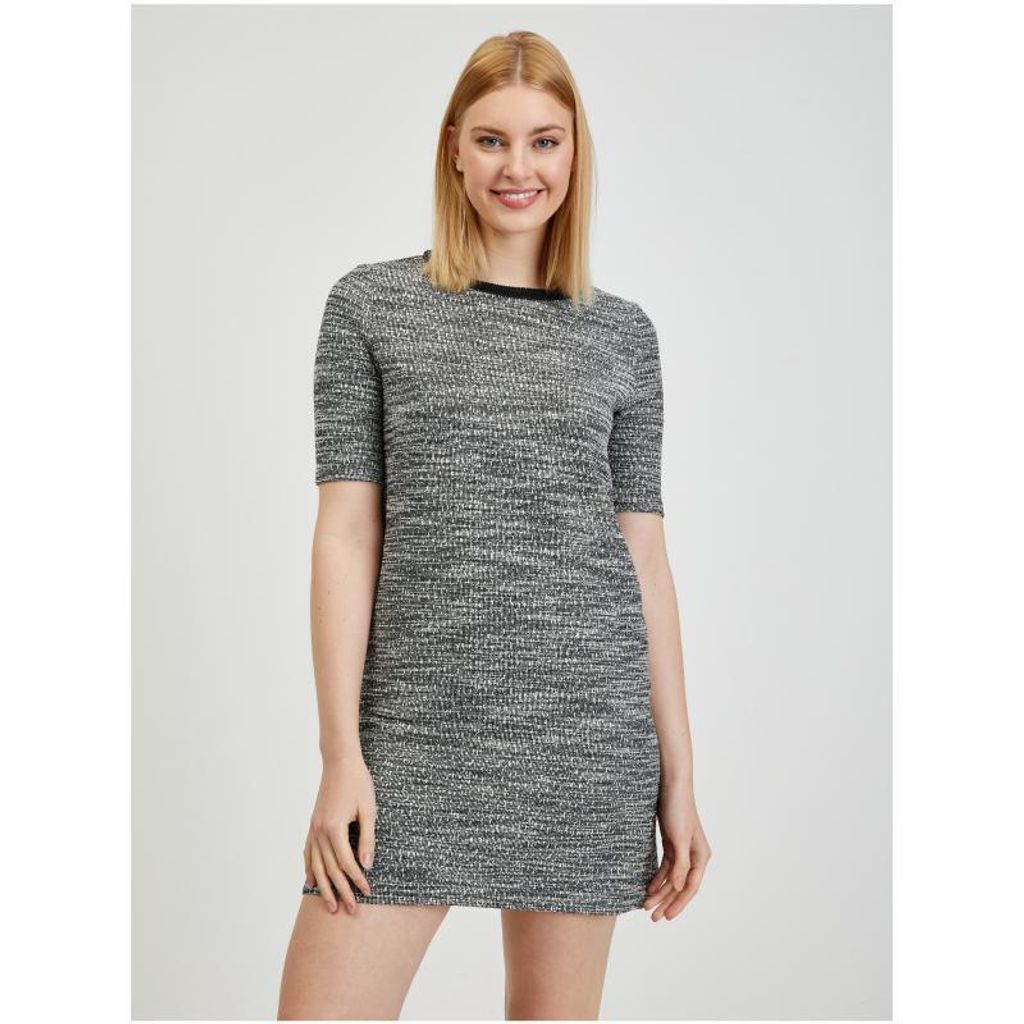 Orsay Graues kariertes Damenkleid DP-3541882__XS