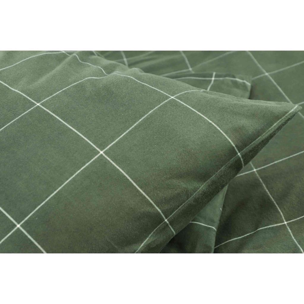 ESPRIT pościel flanelowa CHECK zielona 200 x 200 cm Zdjęcie produktu 