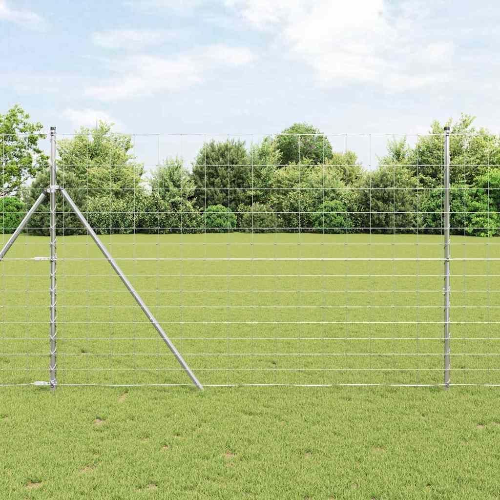 Maison Exclusive - Feldzaun Silber 25 x 1,6 m Verzinkter Stahl