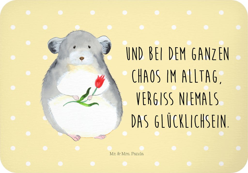 Mr. & Mrs. Panda magnet Chinchilla Blume - Gelb Pastell - Geschenk, wandmagnet, tafelmagnet, Lustige Sprüche, Pinnwandmagnet, Kühlschrankmagnet, ...