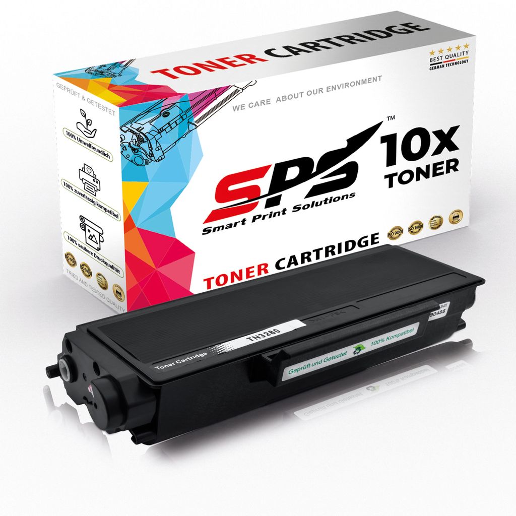 10x Toner TN3280 TN-3280 Schwarz Kompatibel für Brother MFC-8890DW Drucker