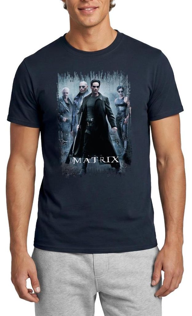 Spreadshirt The Matrix Film Logo Männer T-Shirt, XL, Navy