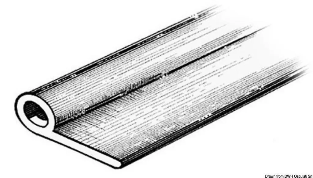 Profilé Osculati 66.025.03 Gris RAL 7012 ultra résistant 34,1x13,5 mm