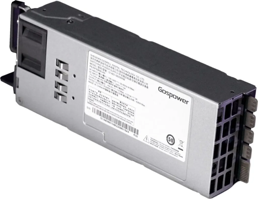 Alimentation MikroTik 600W 54.5V Hot Swap pour CRS320-8P-8B-4S+RM