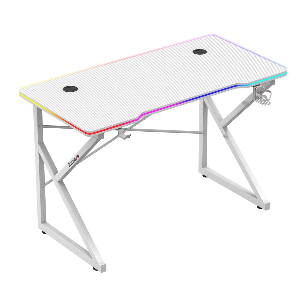 HUZARO Herný Stôl Hero 1.7 RGB Biely Obrázok produktu 
