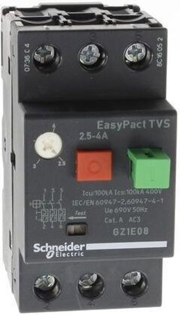 Motorabschalter 3P 1,1kW 2,5-4A Schneider GZ1E08 Produktbild 