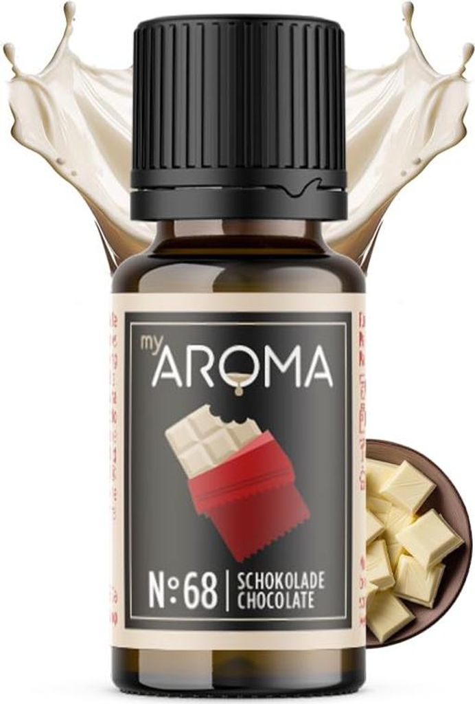 myAROMA flavour drops - Weiße Schokolade 10ml, zuckerfrei, kalorienfrei & vegan, kein künstlicher Farbstoff