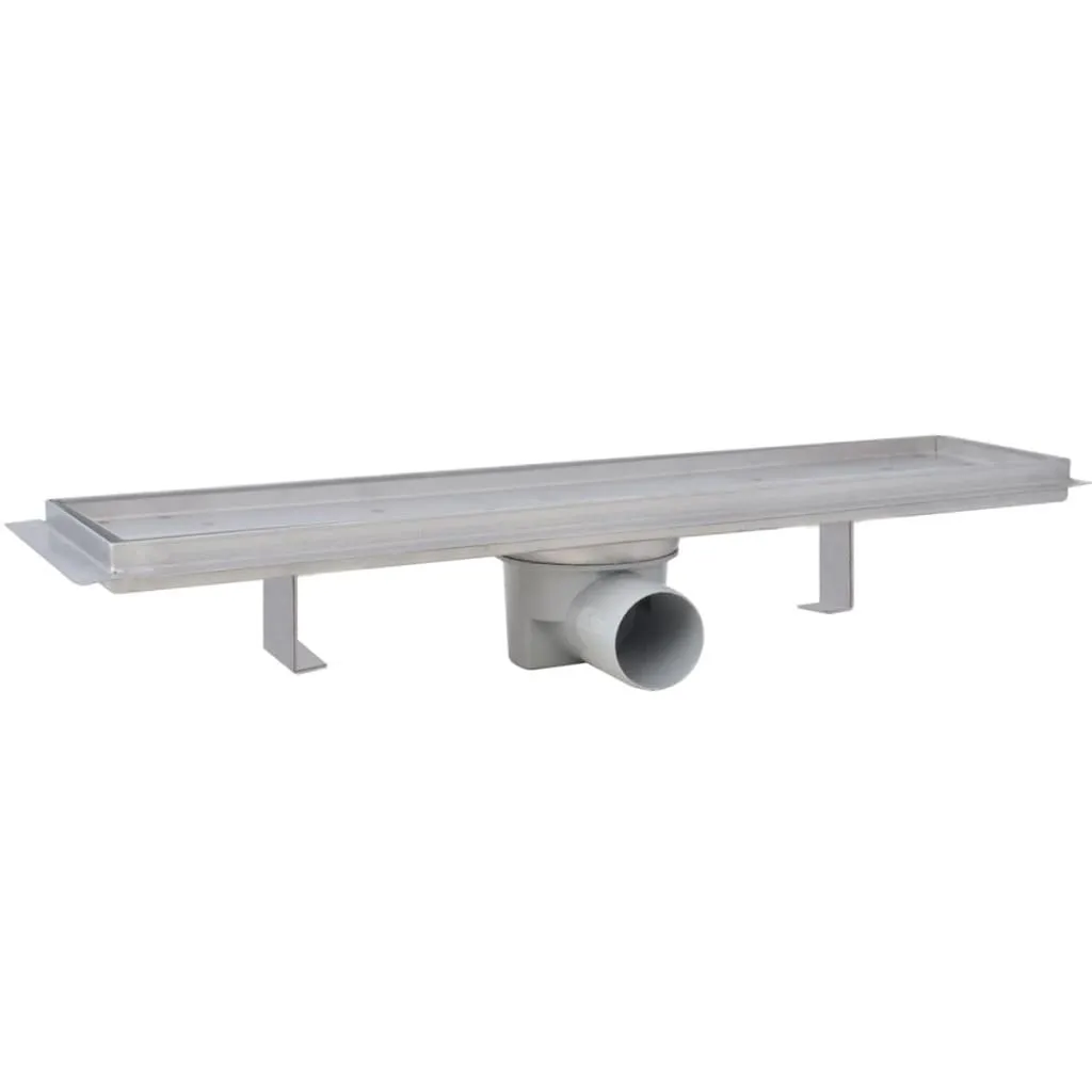 Canalina Doccia Lineare 530x140 mm vidaXL Acciaio Inox - Set 2 pz - 3