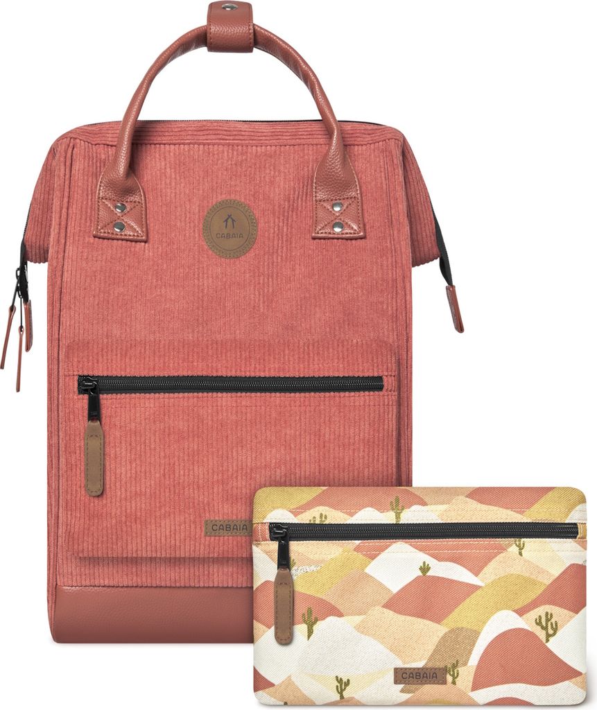 CABAIA Freizeitrucksack Rucksack mit Laptopfach Adventurer Recycled Velvet Backpack 18L Newcastle hellrot