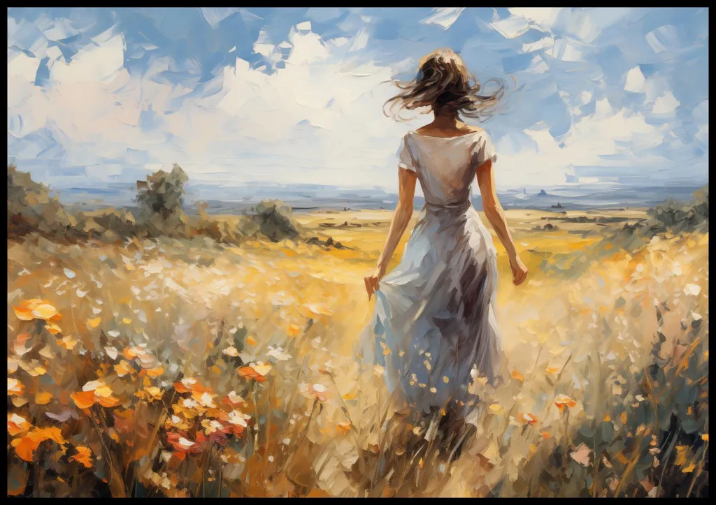 Affiche Vent d'été 100 x 70 cm - Impression Haute Qualité Premium - 2