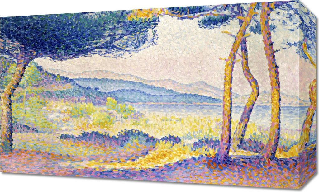 Bild 50x30cm Kiefern am Ufer, Henri-Edmond Cross für das Wohnzimmer