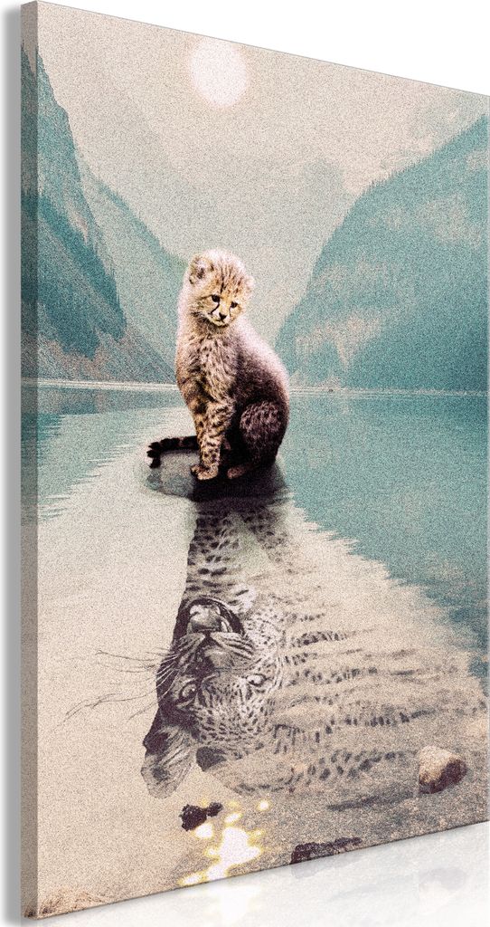 Italienischer Leinwand Leinwandbild - Longing (1 Part) Vertical 80x120 cm Tiere g-C-0243-b-a