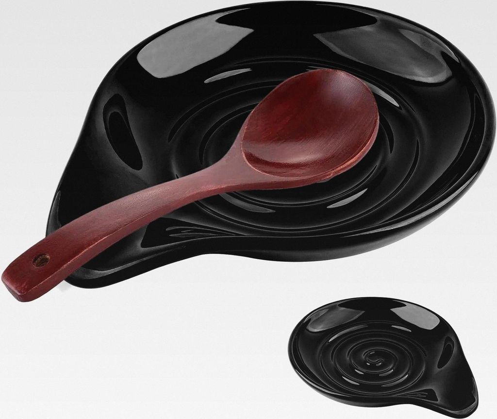 Keramik Löffelablage für Küche, Hitzebeständig Spoon Rest, Chunky Großer Kochlöffelablage für Schöpfkelle, Löffel, Pfannenwender, Spülmas...