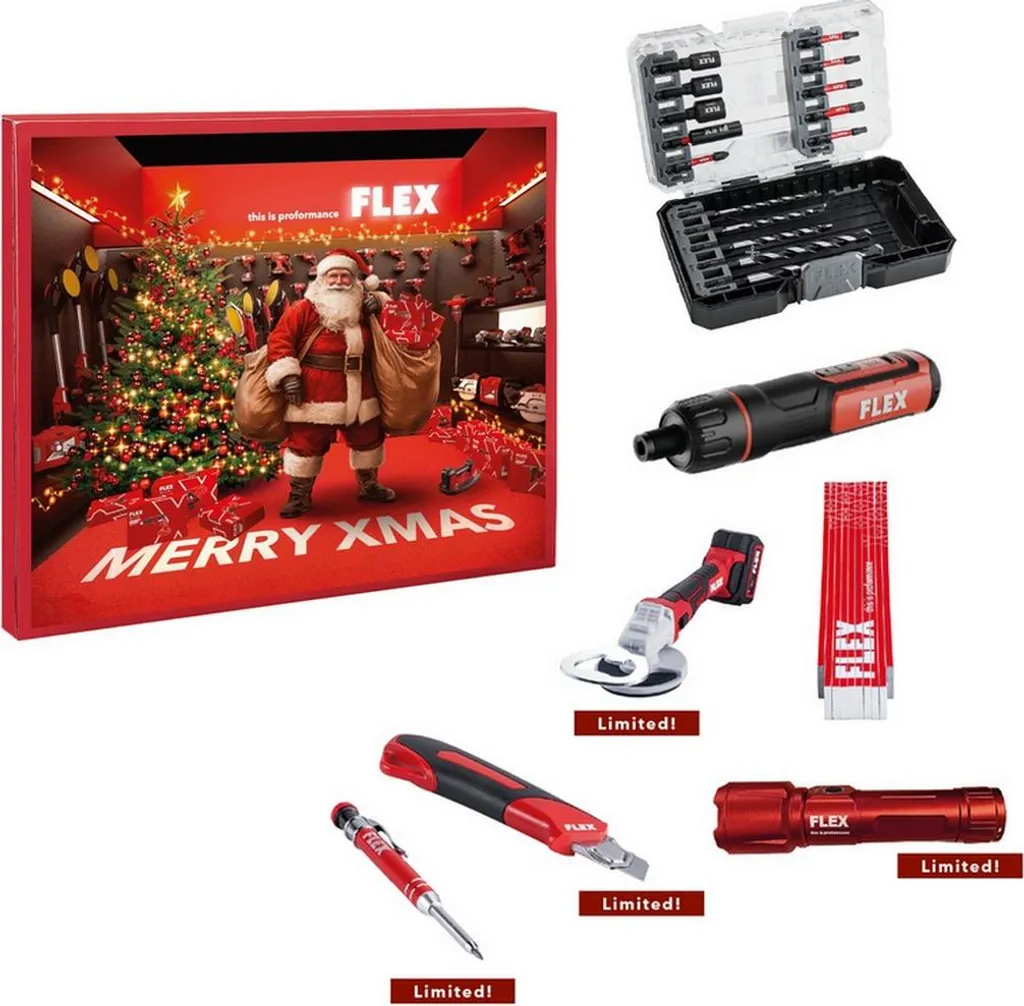 Calendrier de l'Avent Outillage 2025 Flex visseuse SD 7 et accessoires