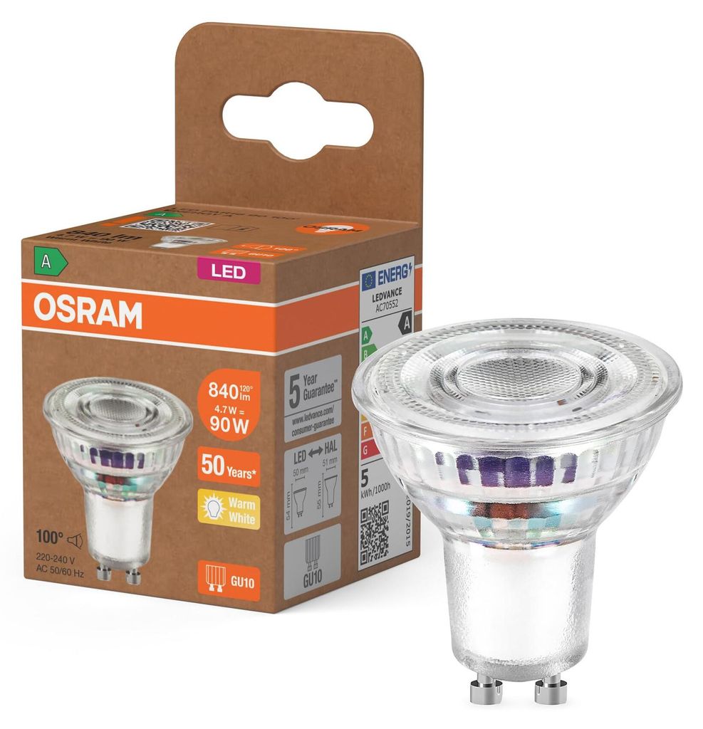 OSRAM Energy Class LED lampada con riflettore PAR16 da 4,7 Immagine del prodotto 
