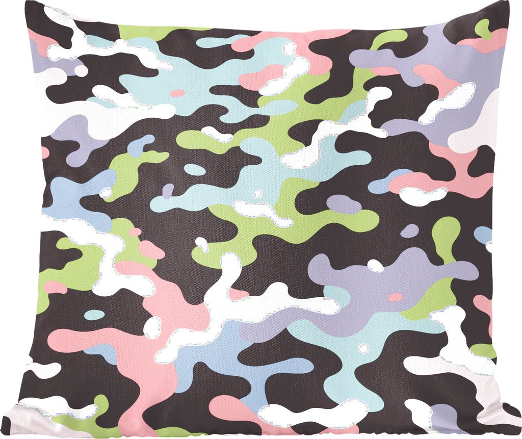 MuchoWow Zierkissen Sofakissen Wohnzimmer Dekokissen 50x50 cm Buntes Camouflage-Muster - Komfort - Sofakissen
