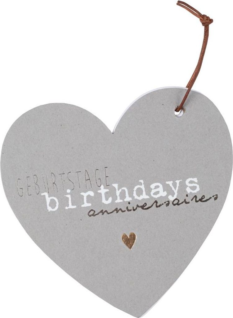 Räder Herzkalender Geburtstag 18x18cm Produktbild 