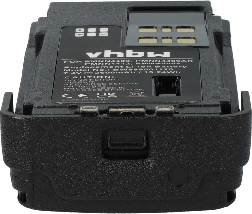2 Batteries 2600mAh 7,4V Pour Motorola PMNN4543, PMNN4493, PMNN4491B – Avec Clip Ceinture, Li-ion, Protection Intégrée - 4