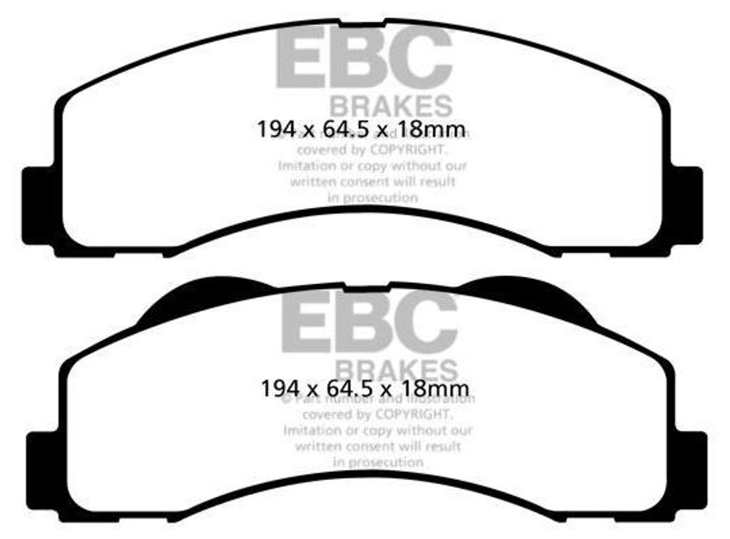 EBC Brakes Bremsbeläge Satz Vorne Bremsklötze für FORD USA F-150 Pickup DP61855