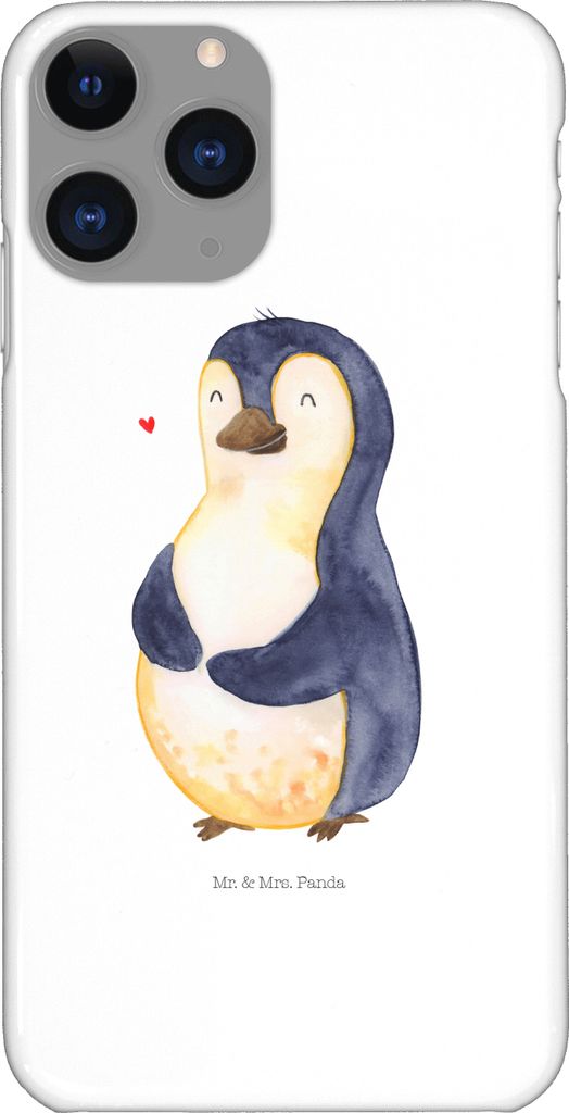Mr. & Mrs. Panda Iphone 11 Pro Handyhülle Pinguin Diät - Weiß - Geschenk, Handy Case, Gewicht, Bauch, Premium Kunststoff, Abnehmen