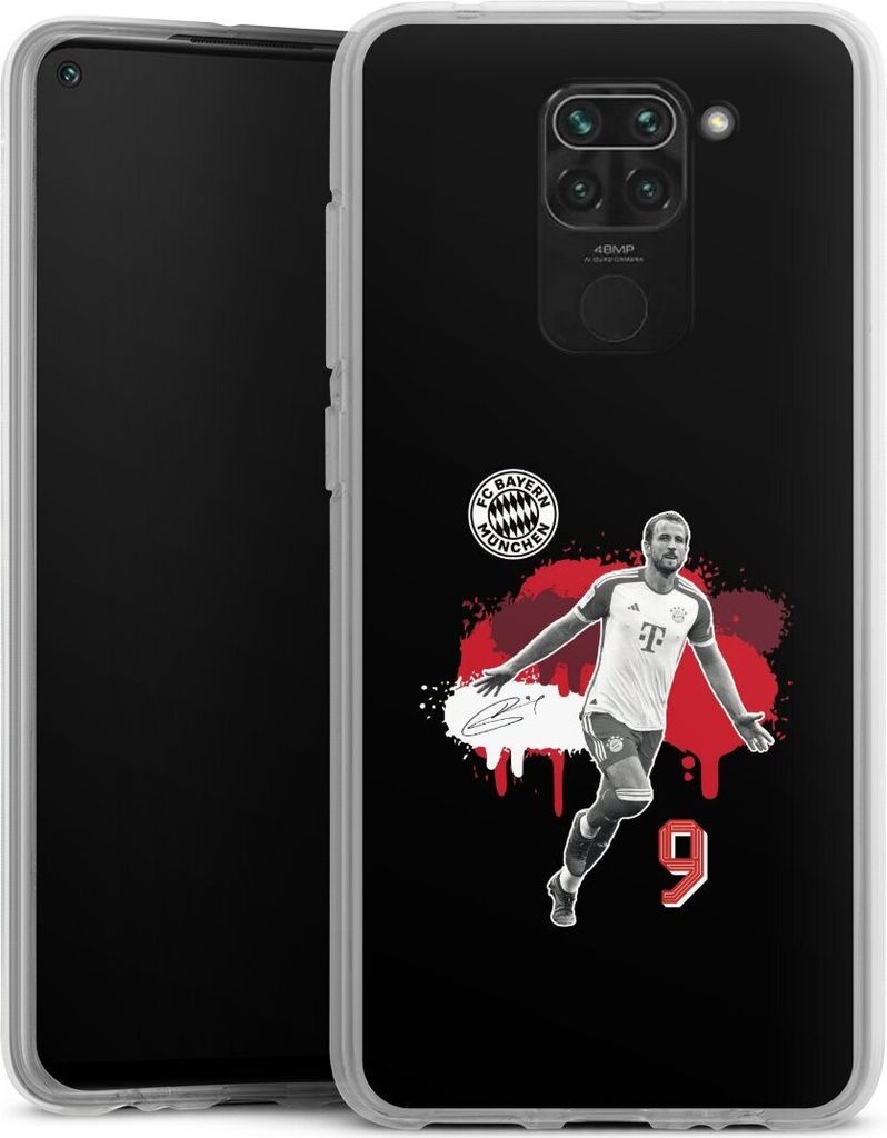 DeinDesign Handyhülle für Xiaomi Redmi Note 9 Silikon Hülle Case Smartphone Schutzhülle FC Bayern München Offizielles Lizenzprodukt Harry Kane