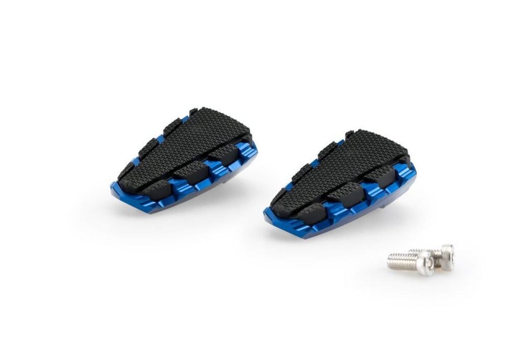 PUIG 20853A Trail 2.0. Fussrasten passend fuer SUZUKI GSX-R750 Blau