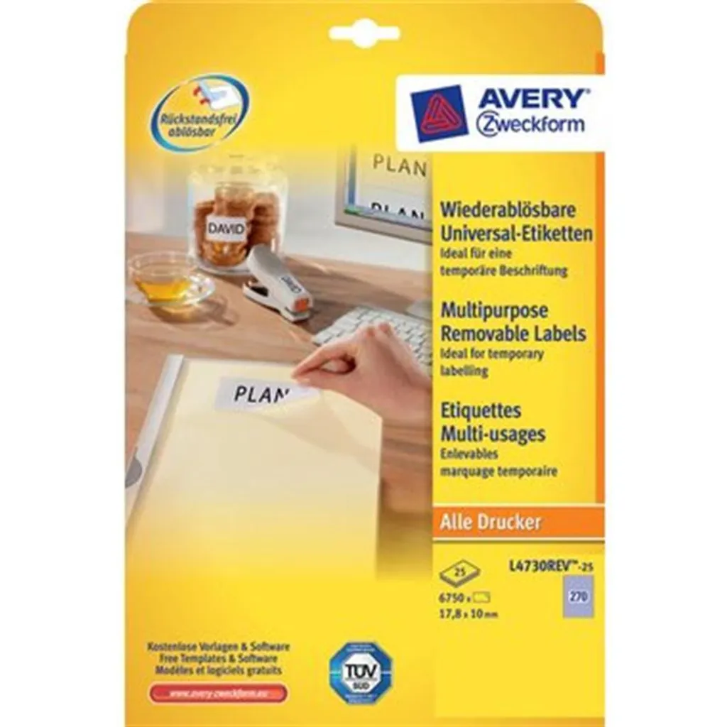 Convenienza Avery Zweckform L4730REV-25 Etichette 17,8x10mm 25ff - 14