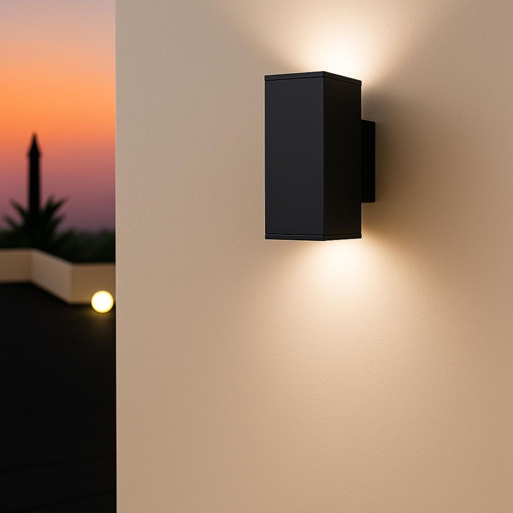MeLiTec LED-Wandleuchte, Außenleuchte modern, eckig, Produktbild 