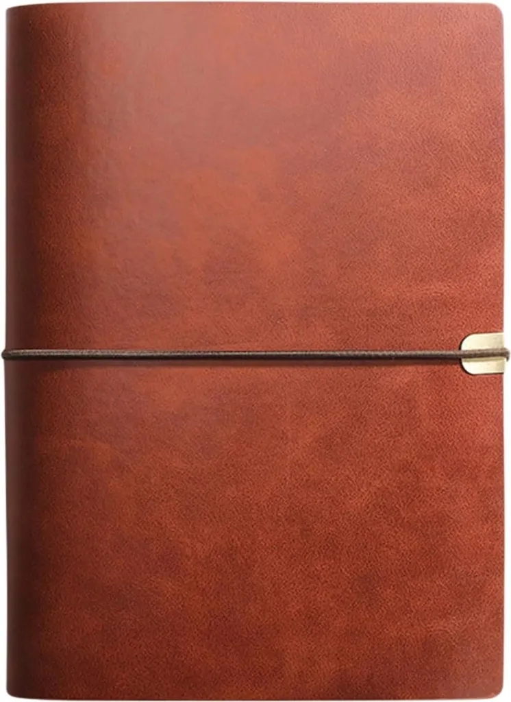 Carnet A5 vintage cuir marron avec papier premium pour dessin et notes - 2