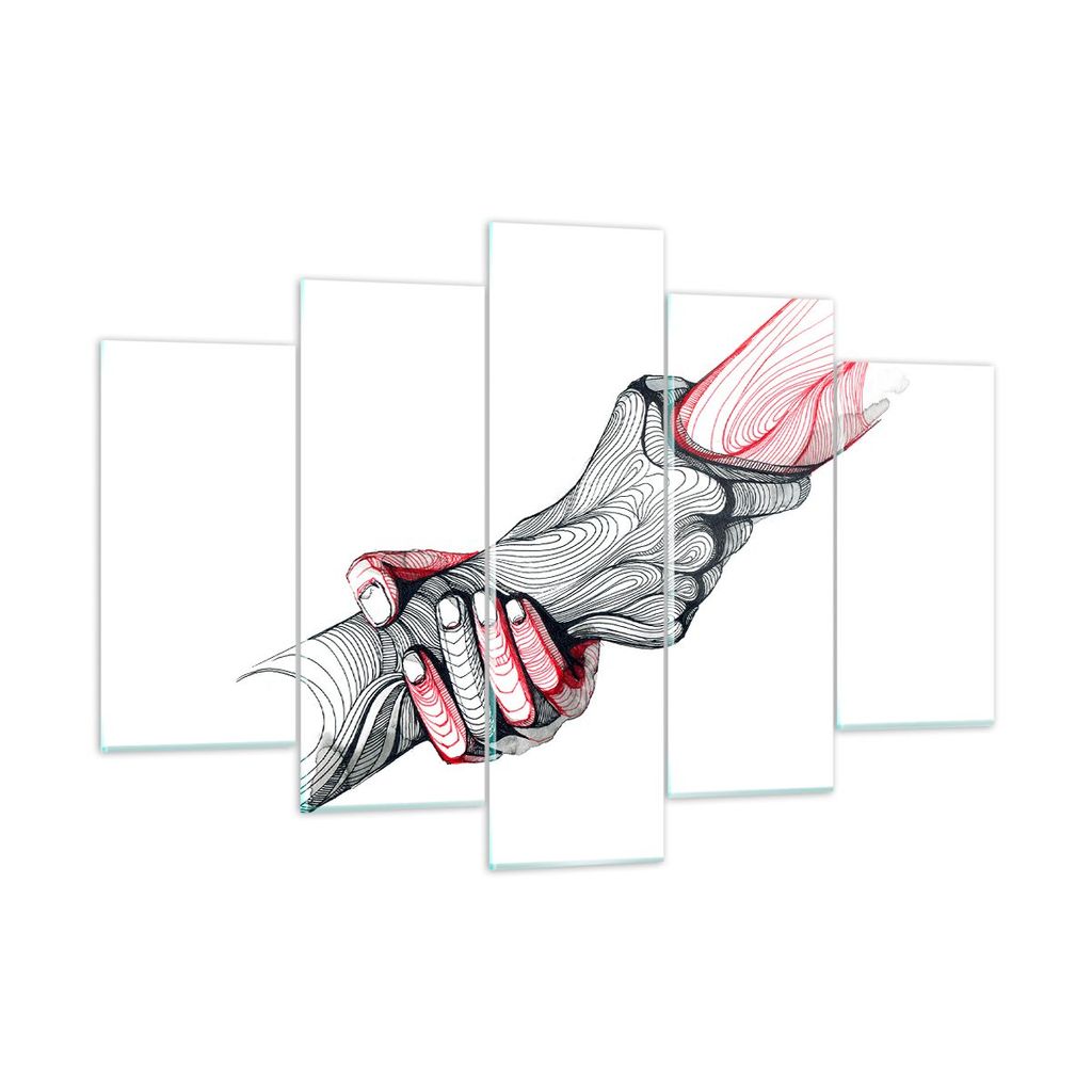 Bilder auf glas - Hände Partnerschaften Hilfe Unterstützung - 150x100cm - Glasbilder - Wandbilder - Kunstdruck - Wanddekoration aus Glas - Glas B...