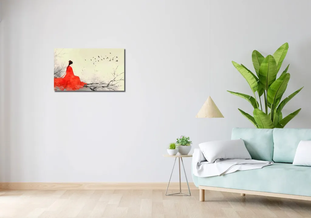 Image Diva sur la branche 70x40 cm avec Impression Haute Définition - 2