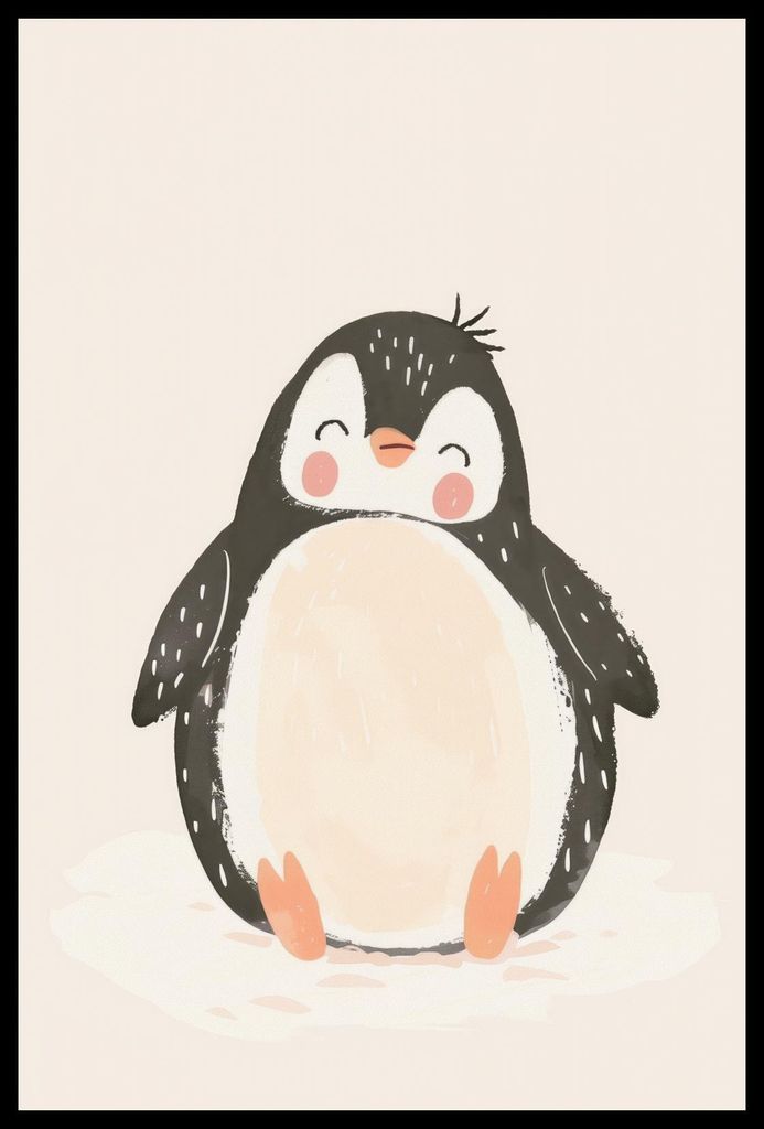 Plakat 40x60cm Muster für Kinder, Mädchen und Jungen - Pinguin 2