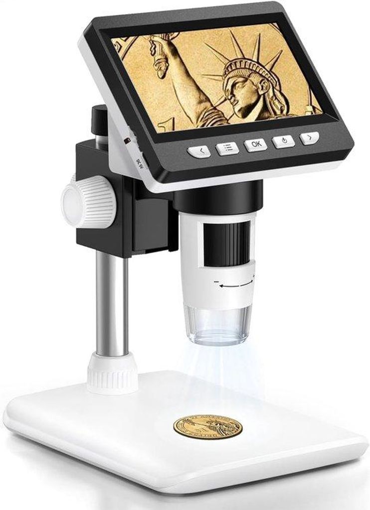 Digitale Mikroskopkamera - 4,3 Zoll Mikroskop mit 50X-1000X Produktbild 
