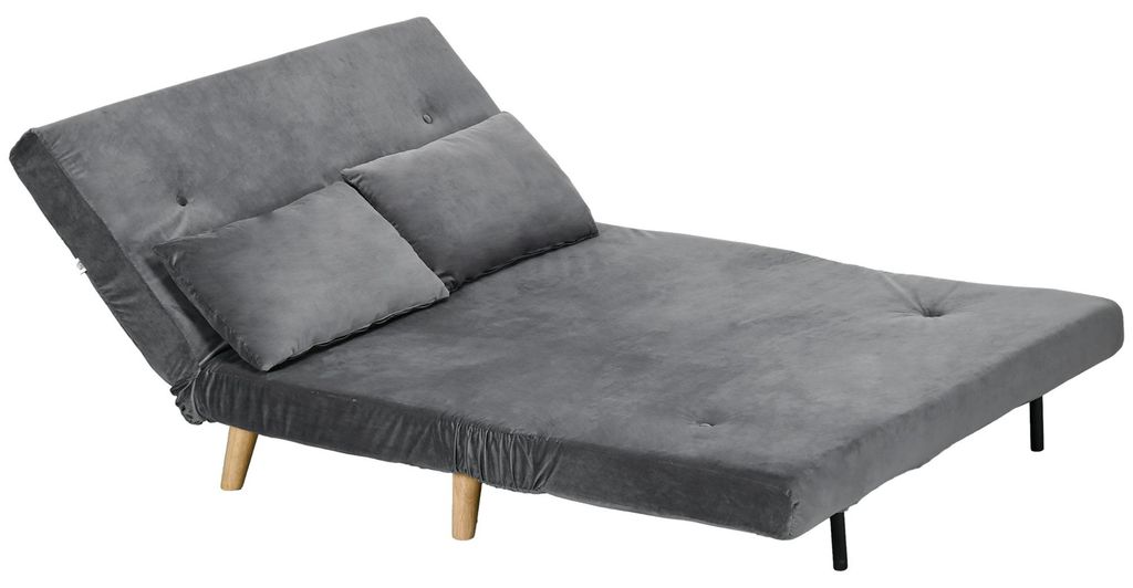 HOMCOM slaapbank, 2-zits sofa met bedfunctie, uitslaapbare Productafbeelding 