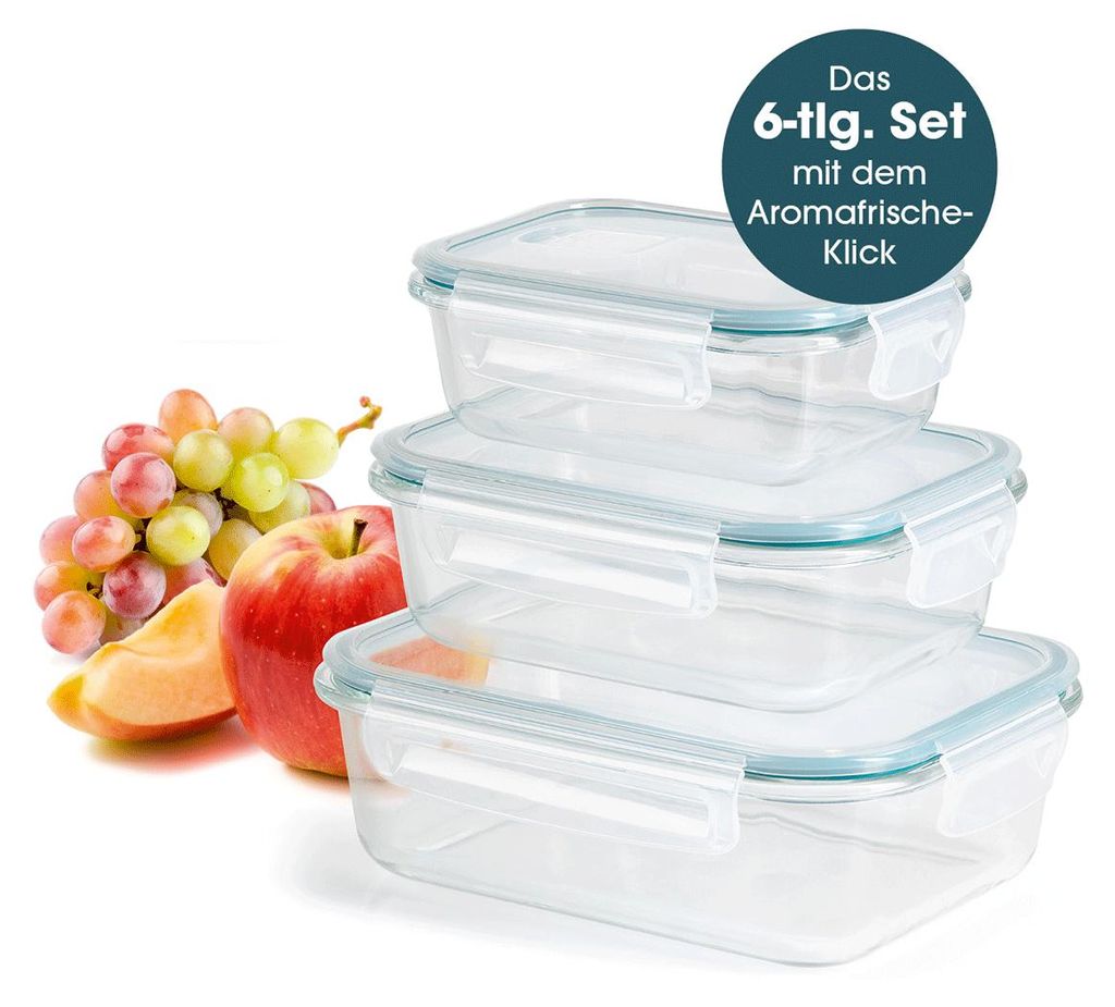GOURMETmaxx Glas-Frischhaltedosen mit Mikrowellenventi Produktbild 