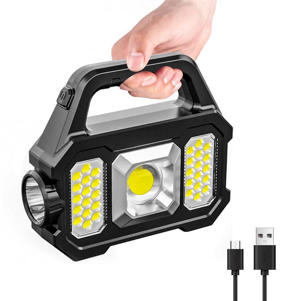 Solar LED Taschenlampe wiederaufladbar USB & Solar 1000LM 6 Produktbild 