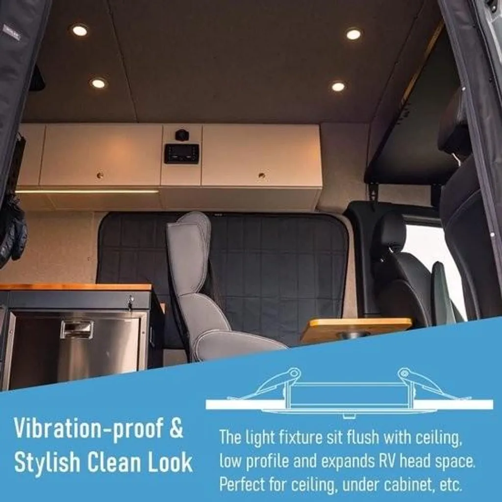 Spots LED 12V avec Variateur : Éclairage Anti-Éblouissement Camping-Car