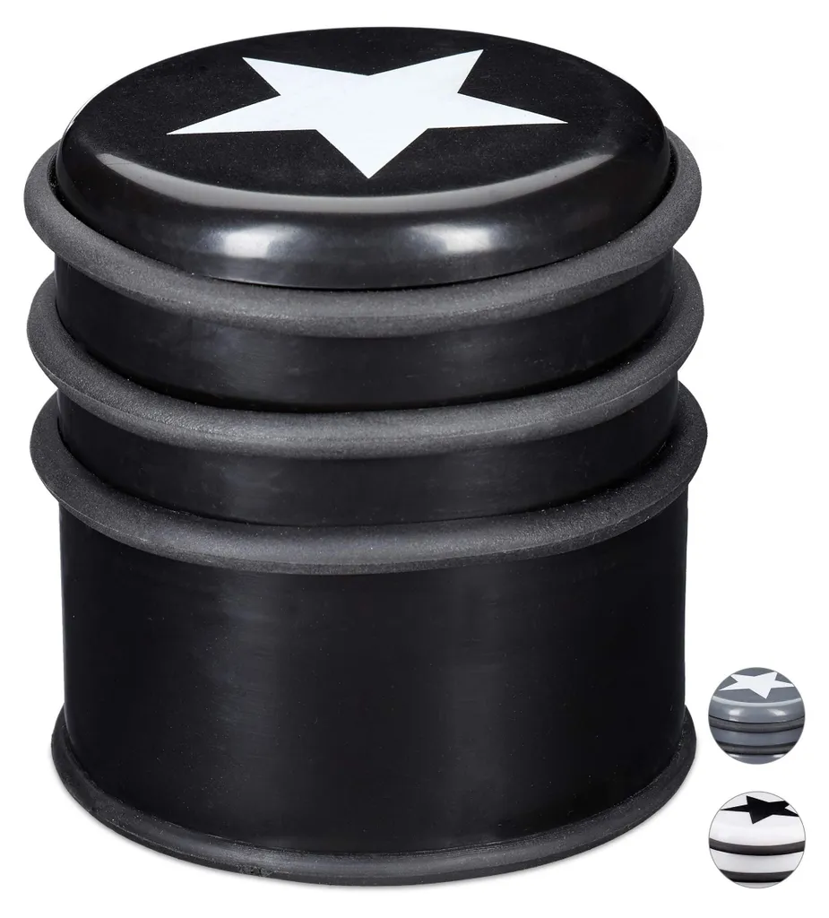 Butée de porte au sol pour éviter les chocs, butoir noir 8cm design étoile