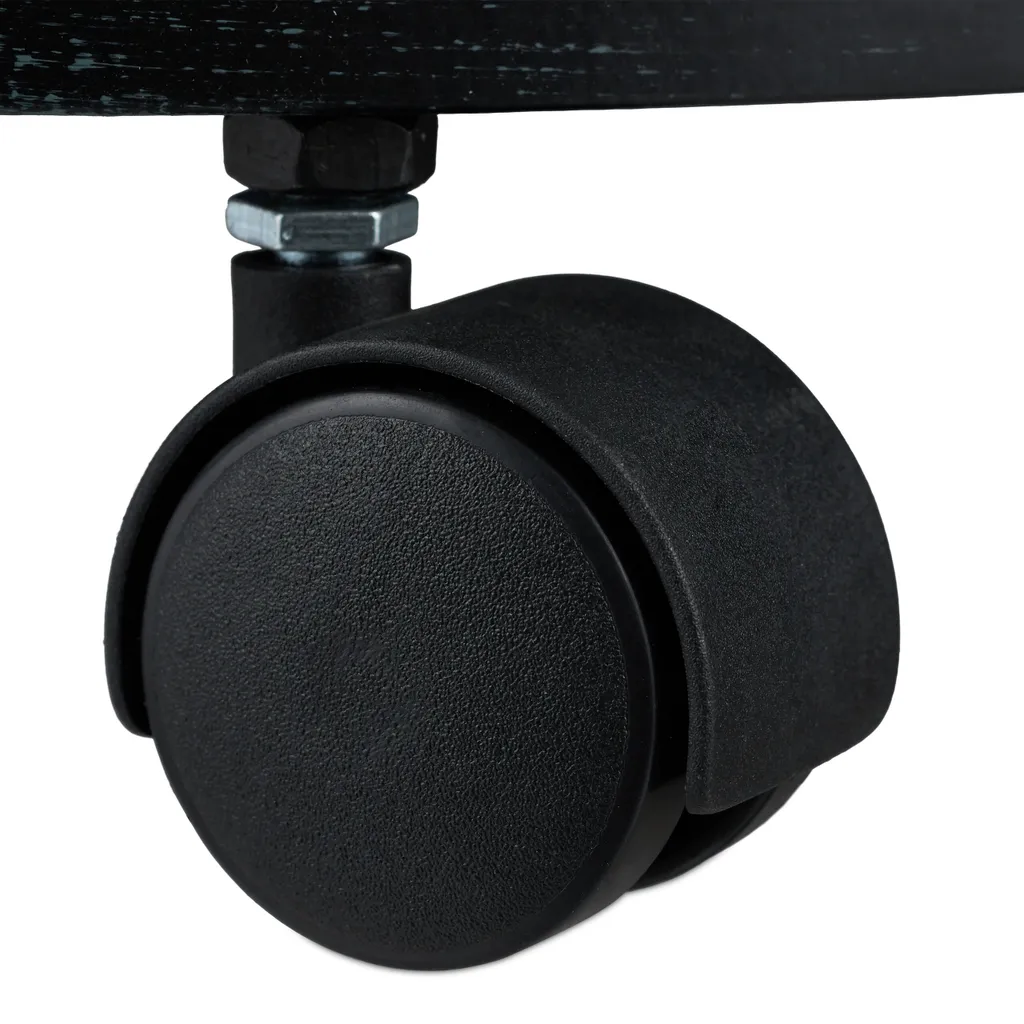 Support pot de fleur en fonte sur roulettes - Style Antique Rond - 6