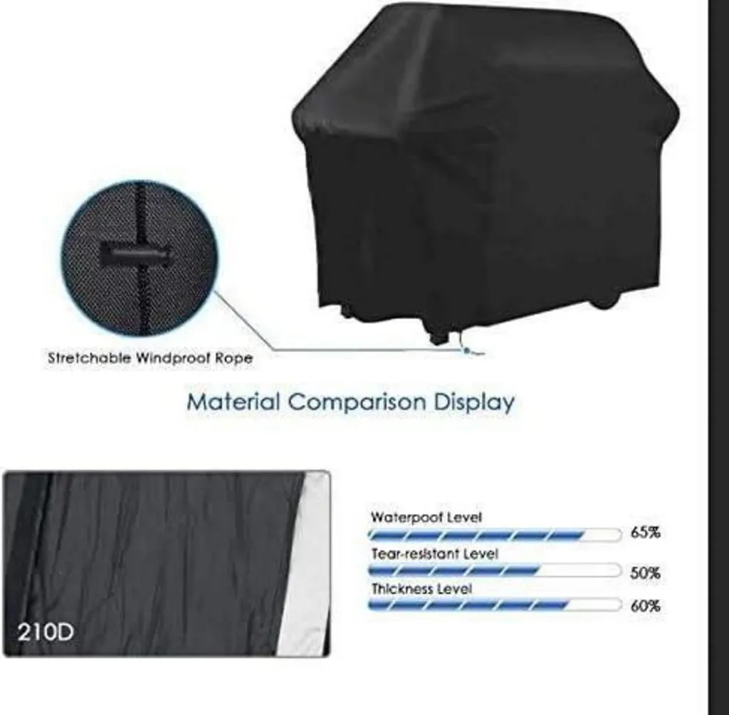 Couverture de barbecue extérieur pour protection hivernale 147cm