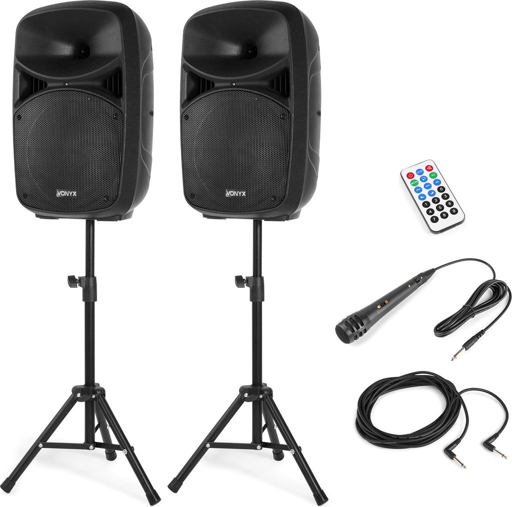 Vonyx VPS102A Plug & Play 600W Lautsprecher-Set mit Ständern