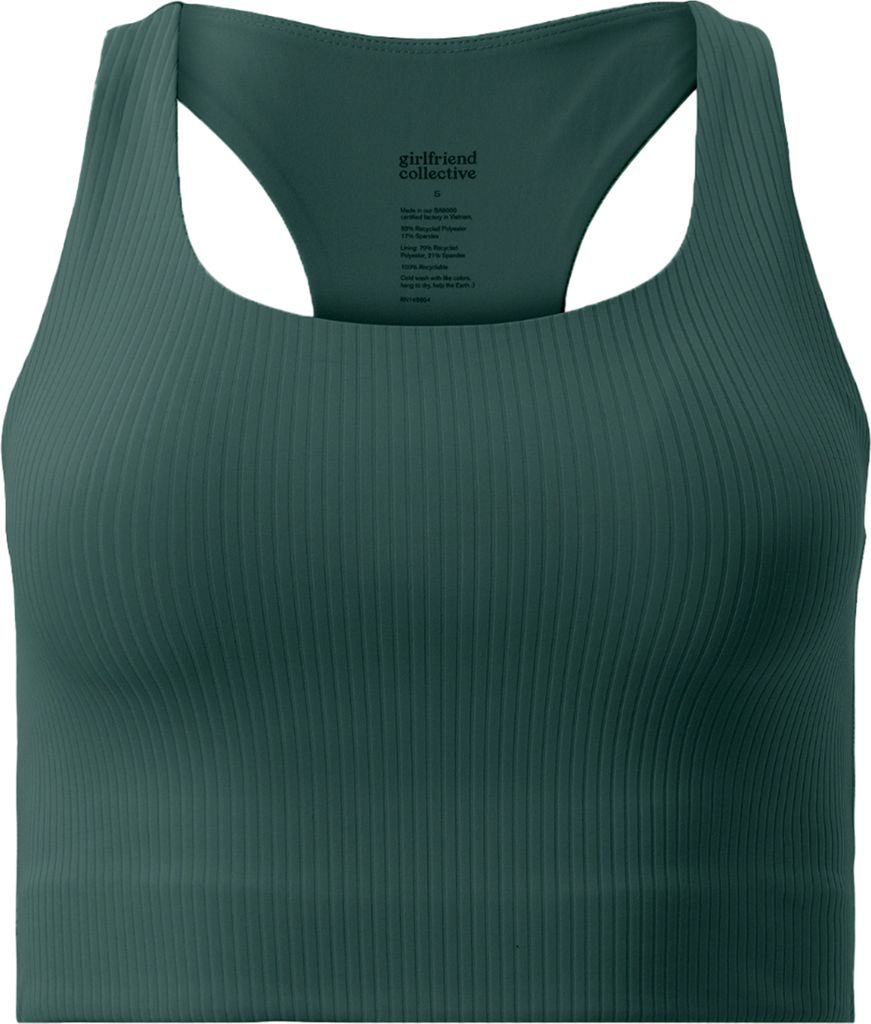 Girlfriend Collective - "Paloma" BH Racerback für Damen GC104 (M) (Moosgrün)