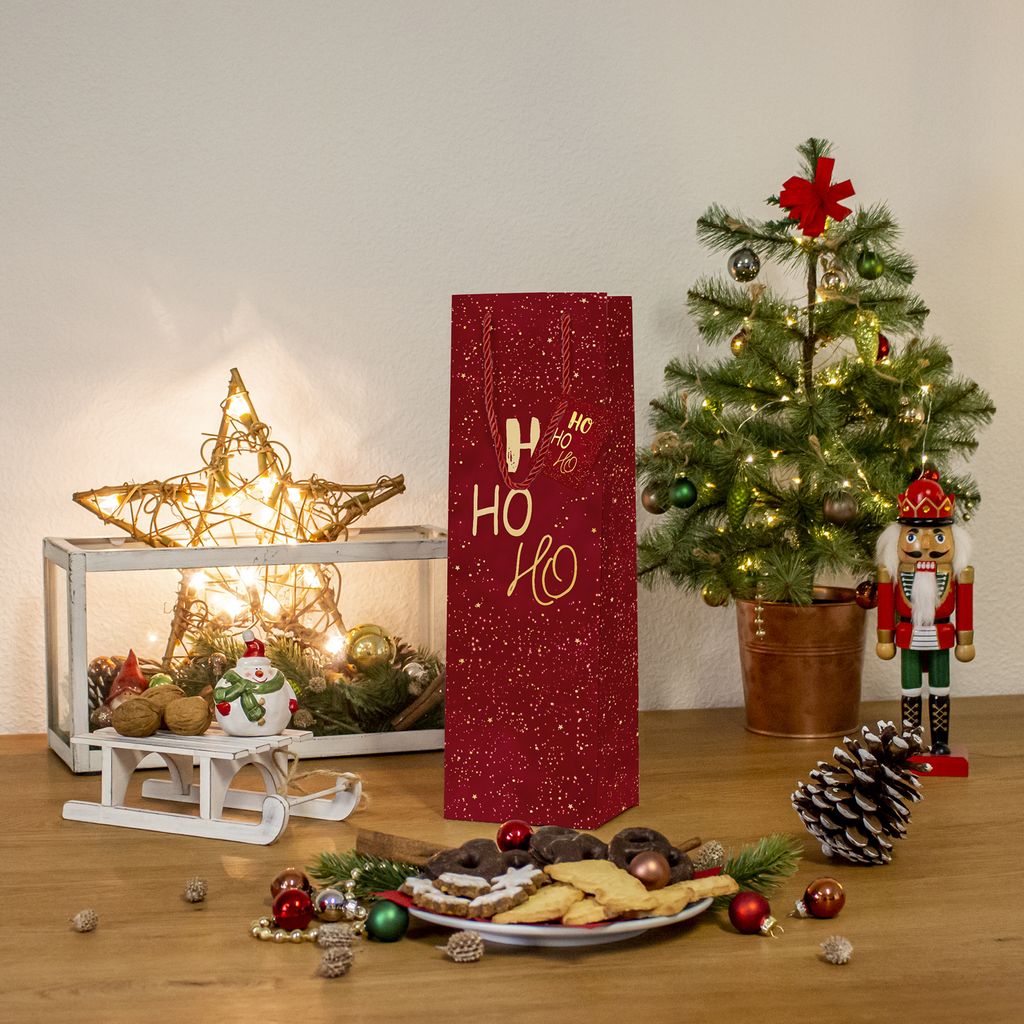 PremiumLine Geschenktaschen für Flaschen Weihnachten 6 Produktbild 3